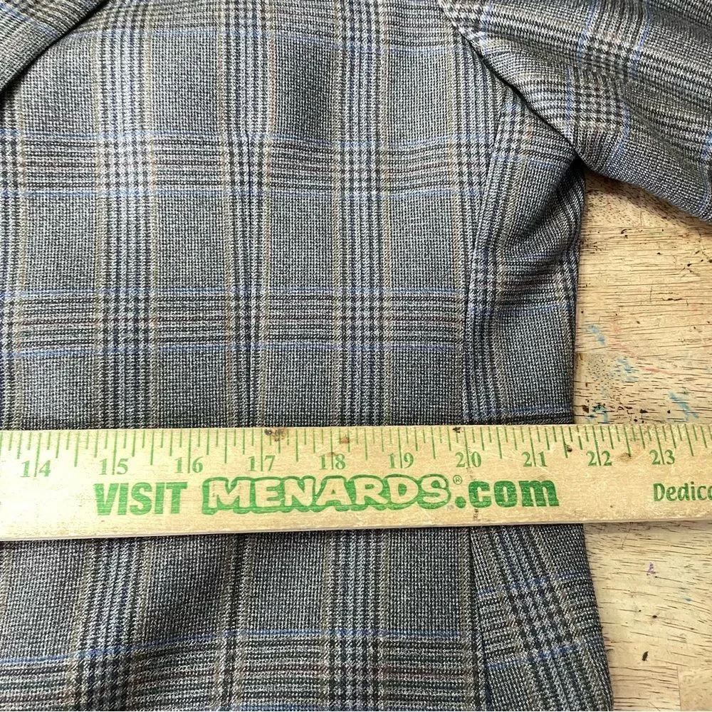 Hart Schaffner Marx‎ Sport Coat Blazer Mens 46XL Plaid Gray
